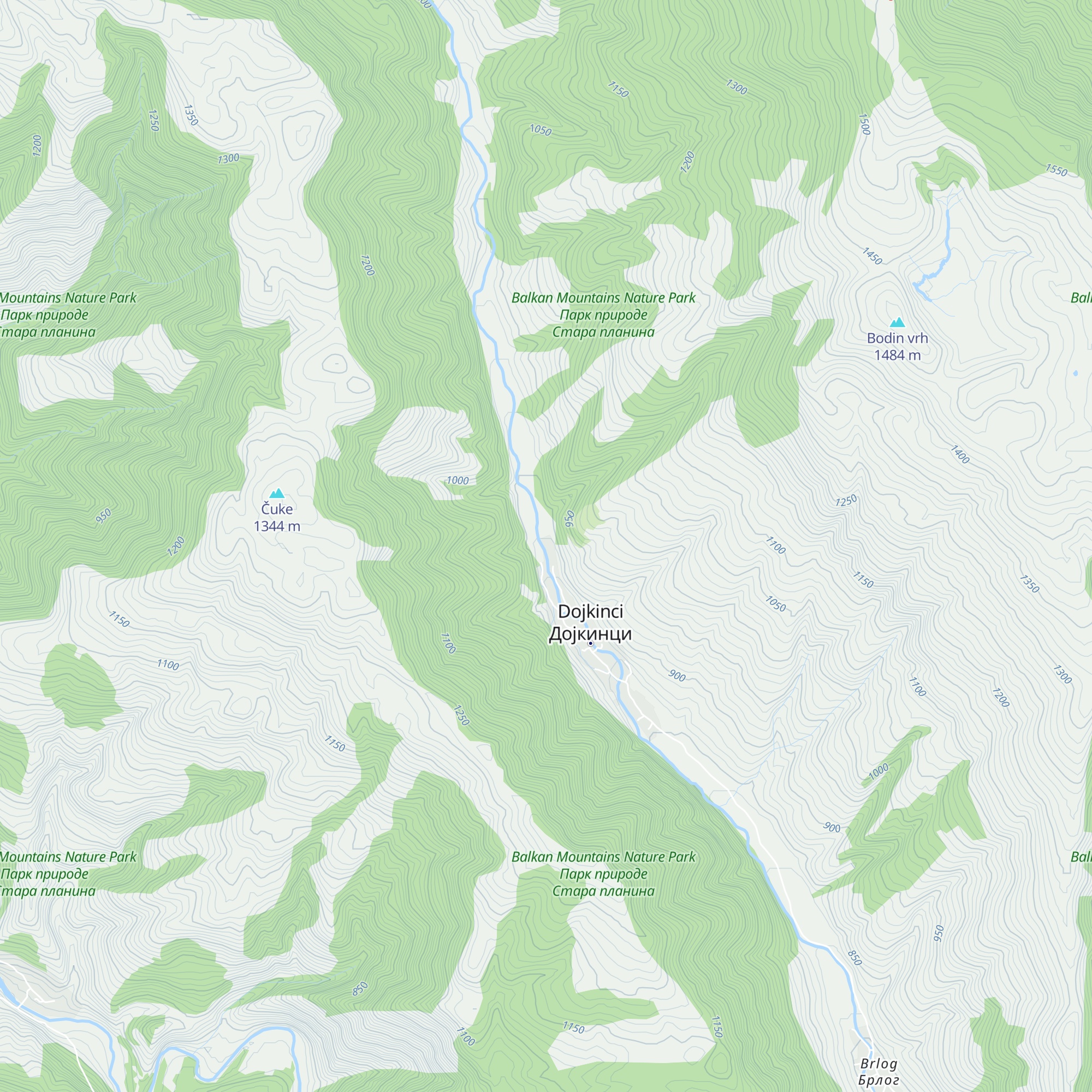 Planinarski dom Dojkinci map