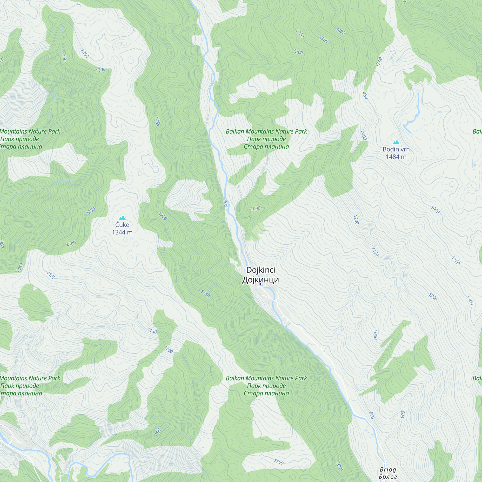 Planinarski dom Dojkinci map