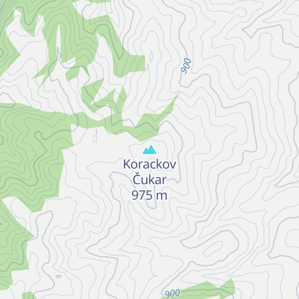 Map of Korackov Čukar