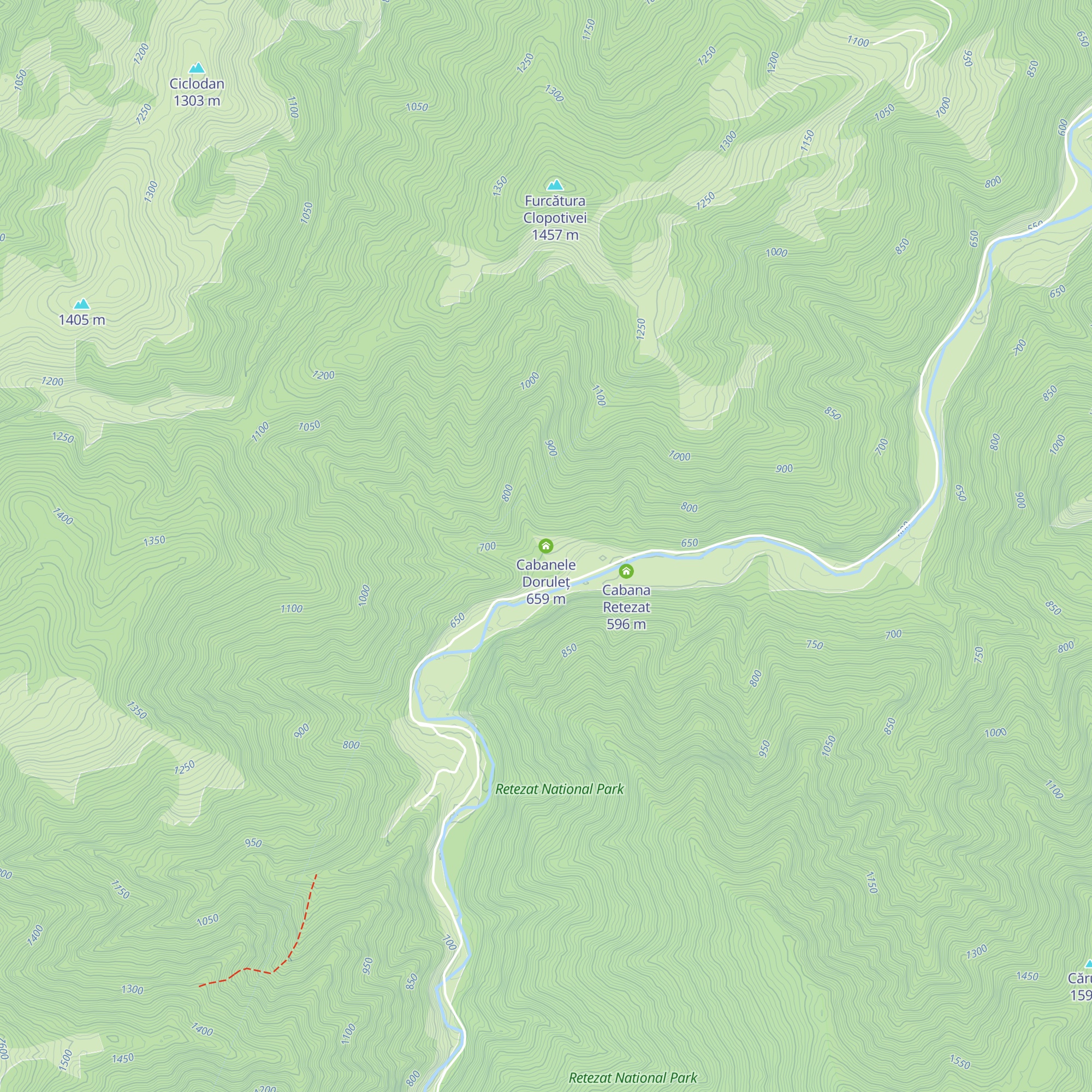 Cabanele Doruleț map
