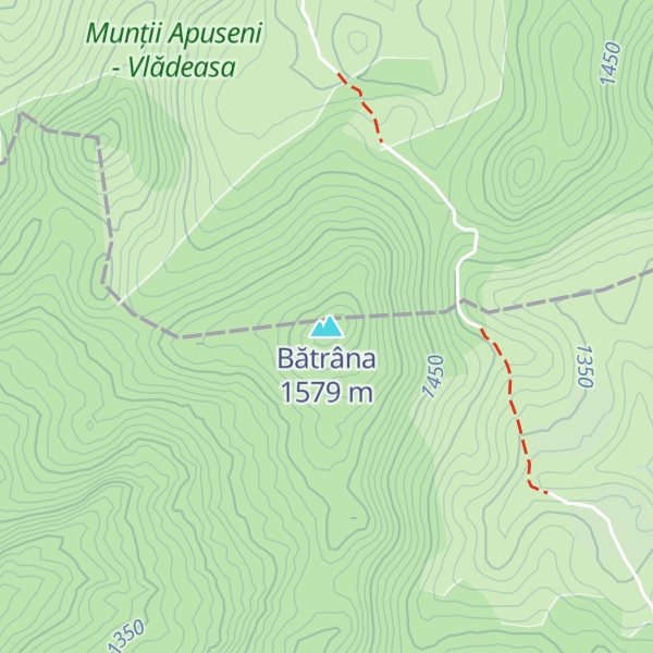 Map of Bătrâna