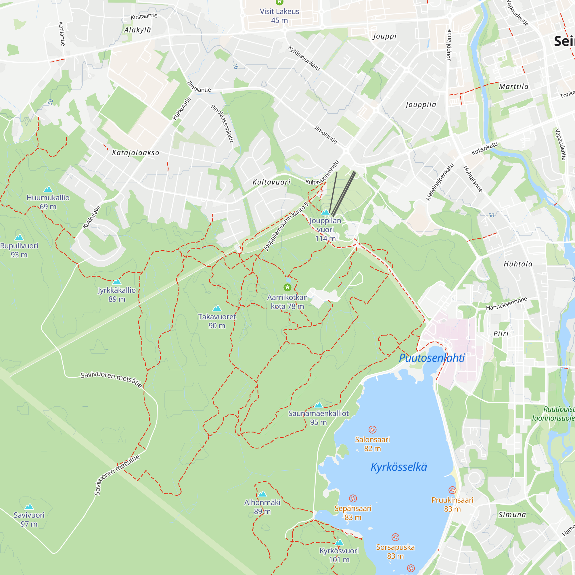 Aarnikotkan kota map