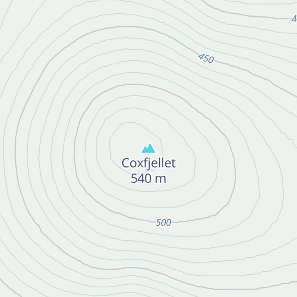 Map of Coxfjellet