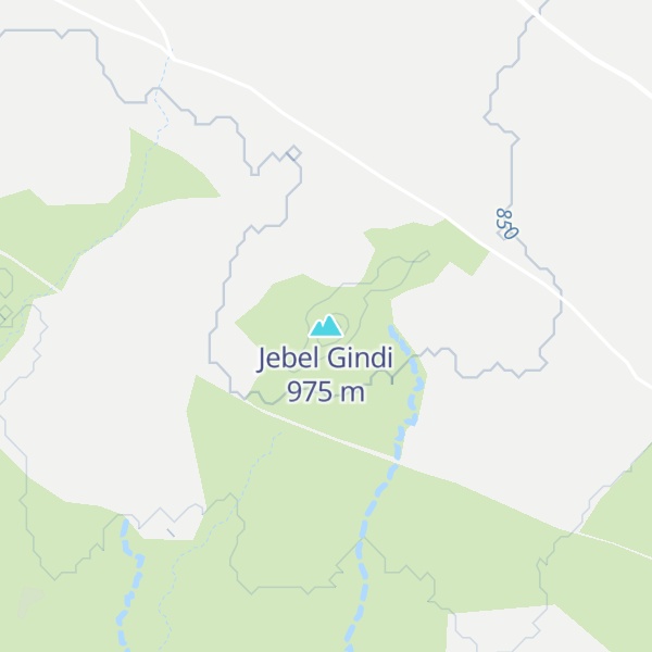 Map of Jebel Gindi