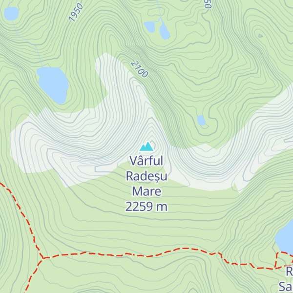 Map of Vârful Radeșu Mare