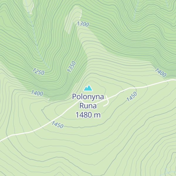 Map of Polonyna Runa