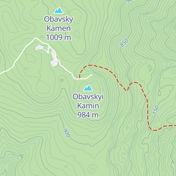 Map of Obavskyi Kamin