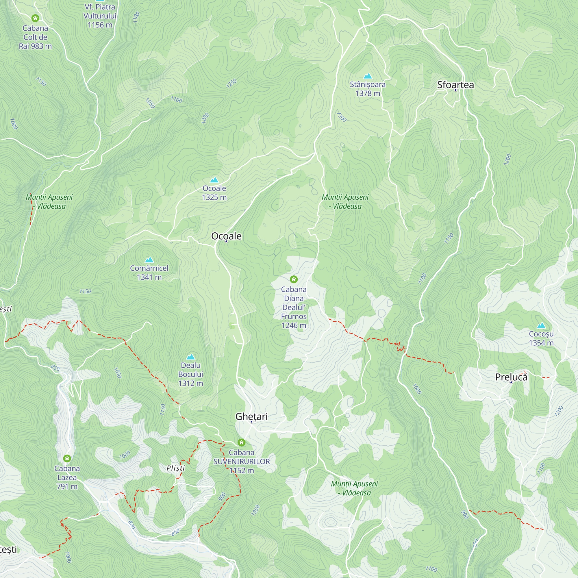 Cabana Poiana Dealul Frumos map