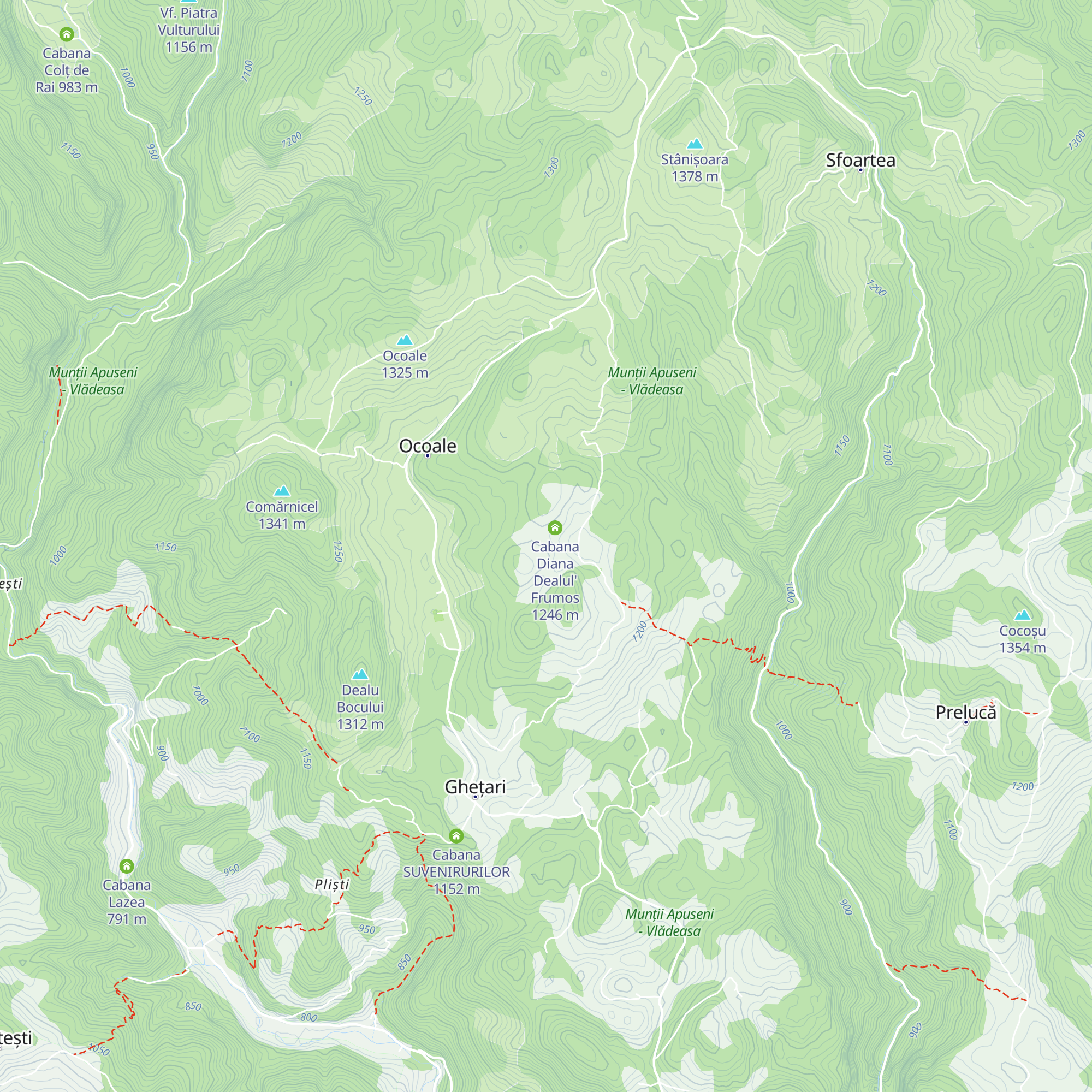 Cabana Poiana Dealul Frumos map