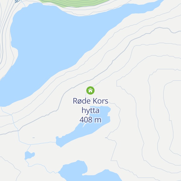 Map of Røde Kors hytta