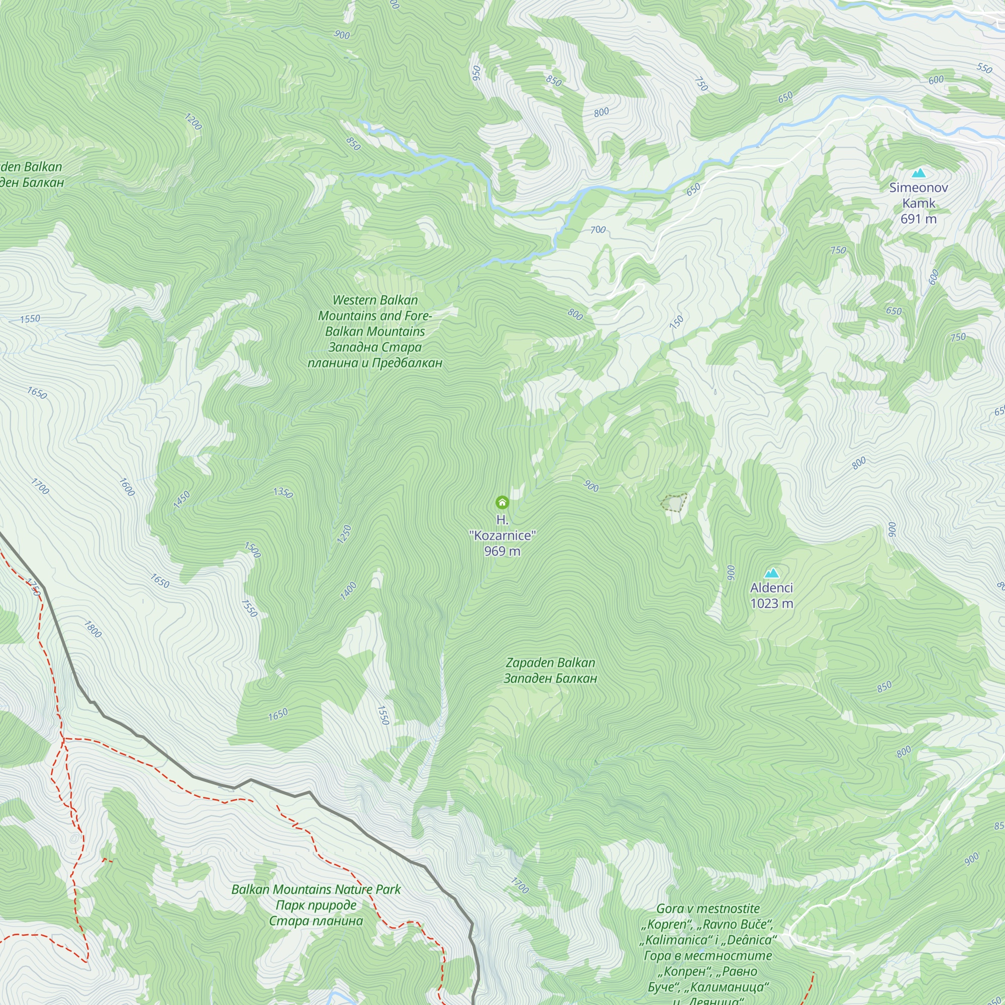 H. "Kozarnice" map