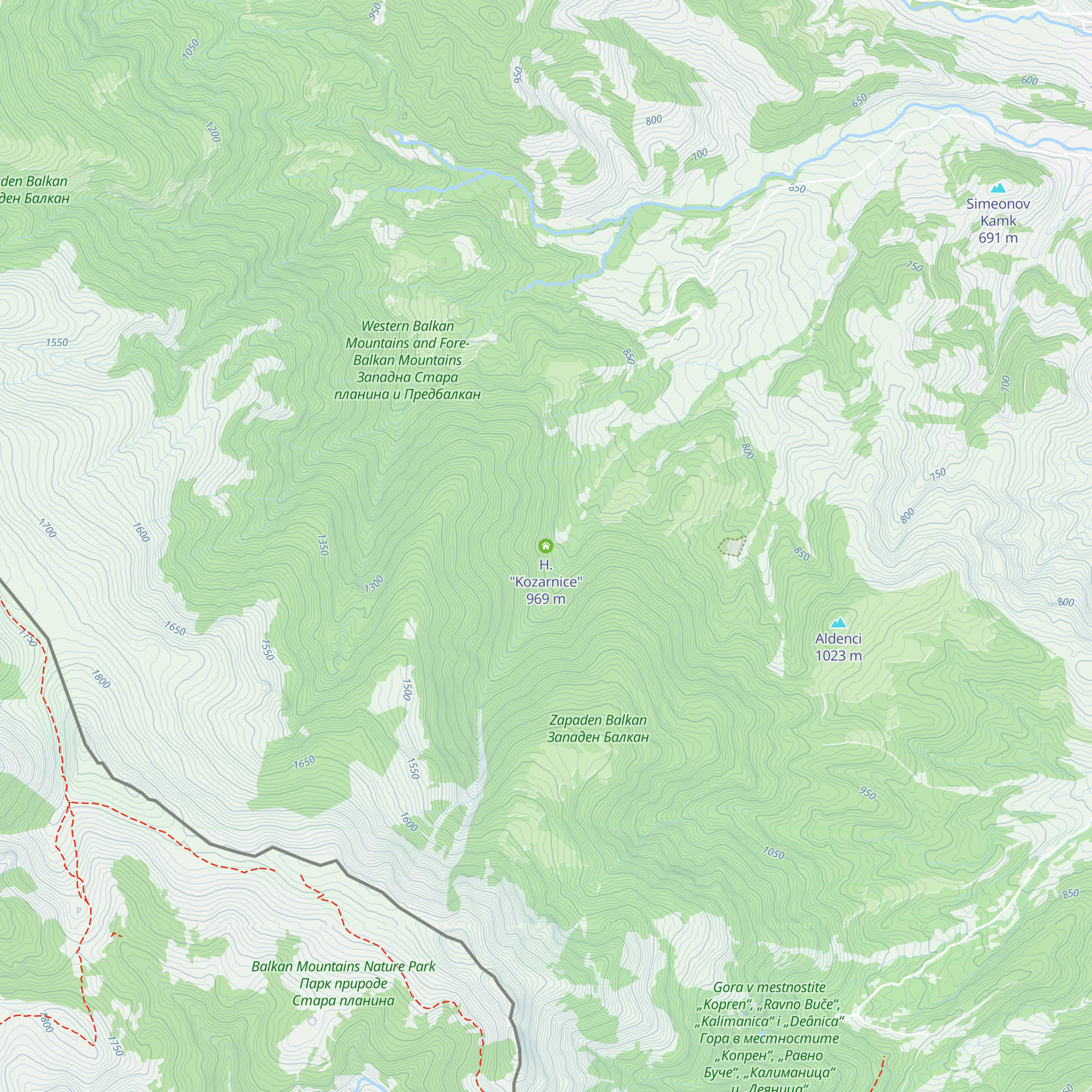 H. "Kozarnice" map