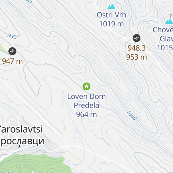 Map of Loven Dom Predela