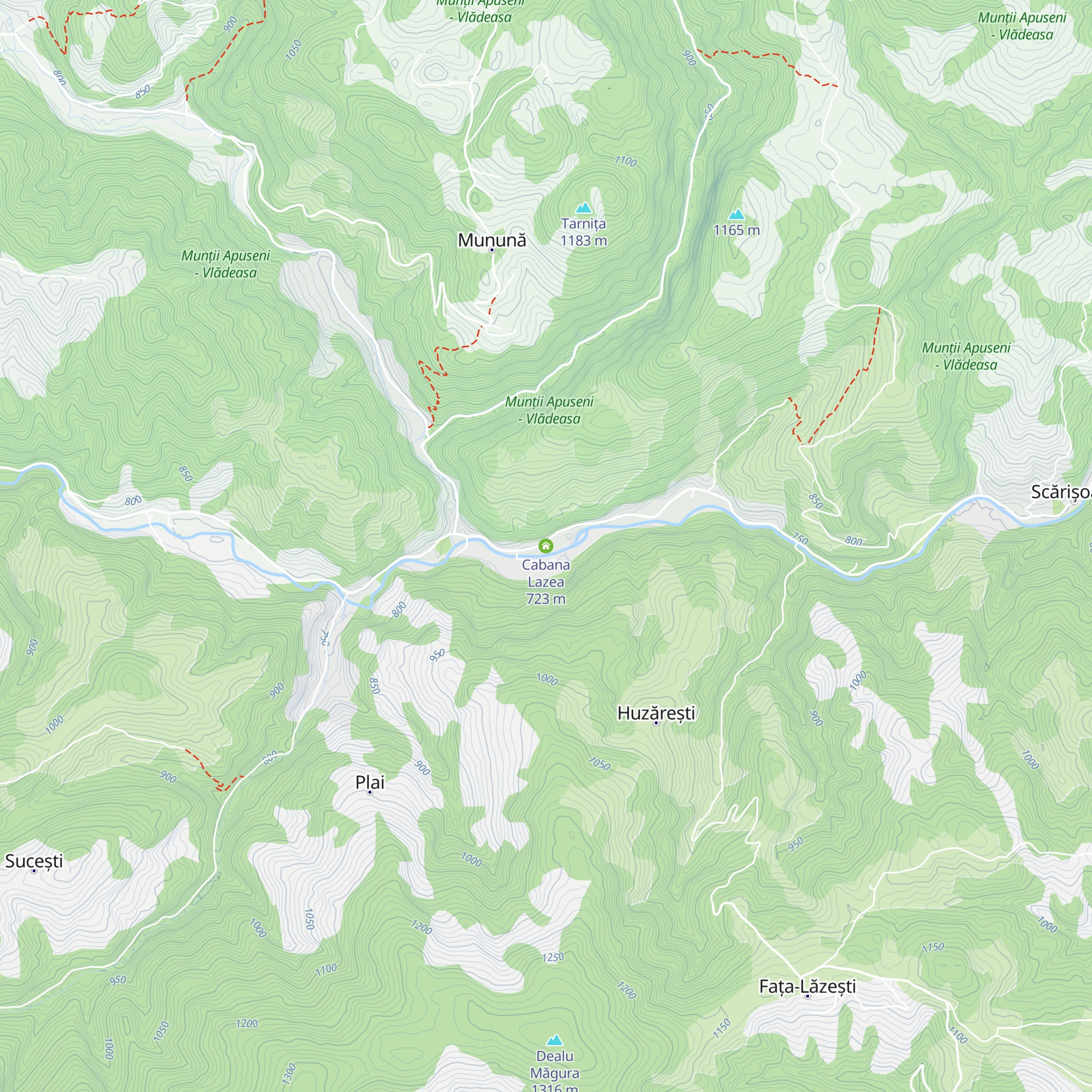 Cabana Lazea map
