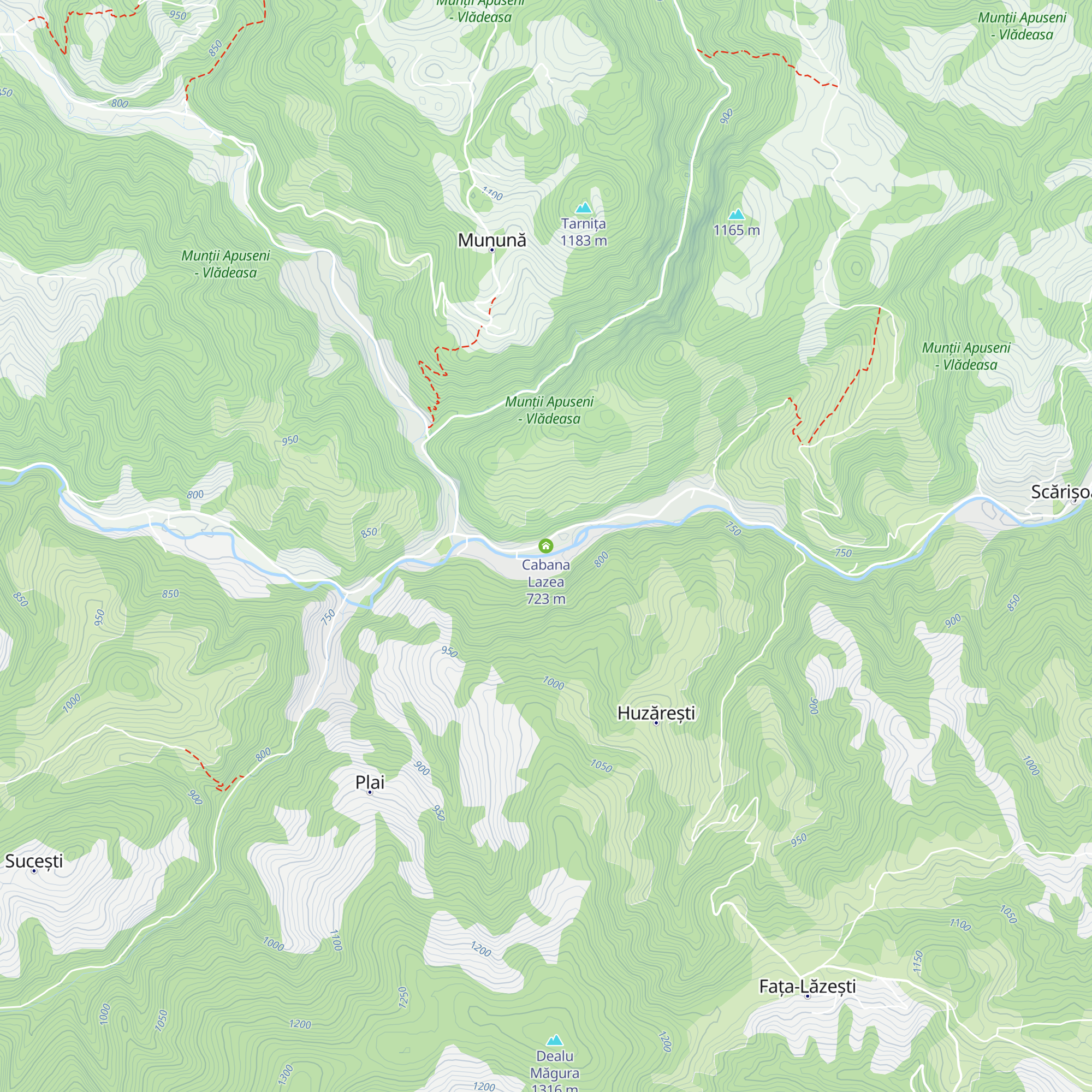 Cabana Lazea map