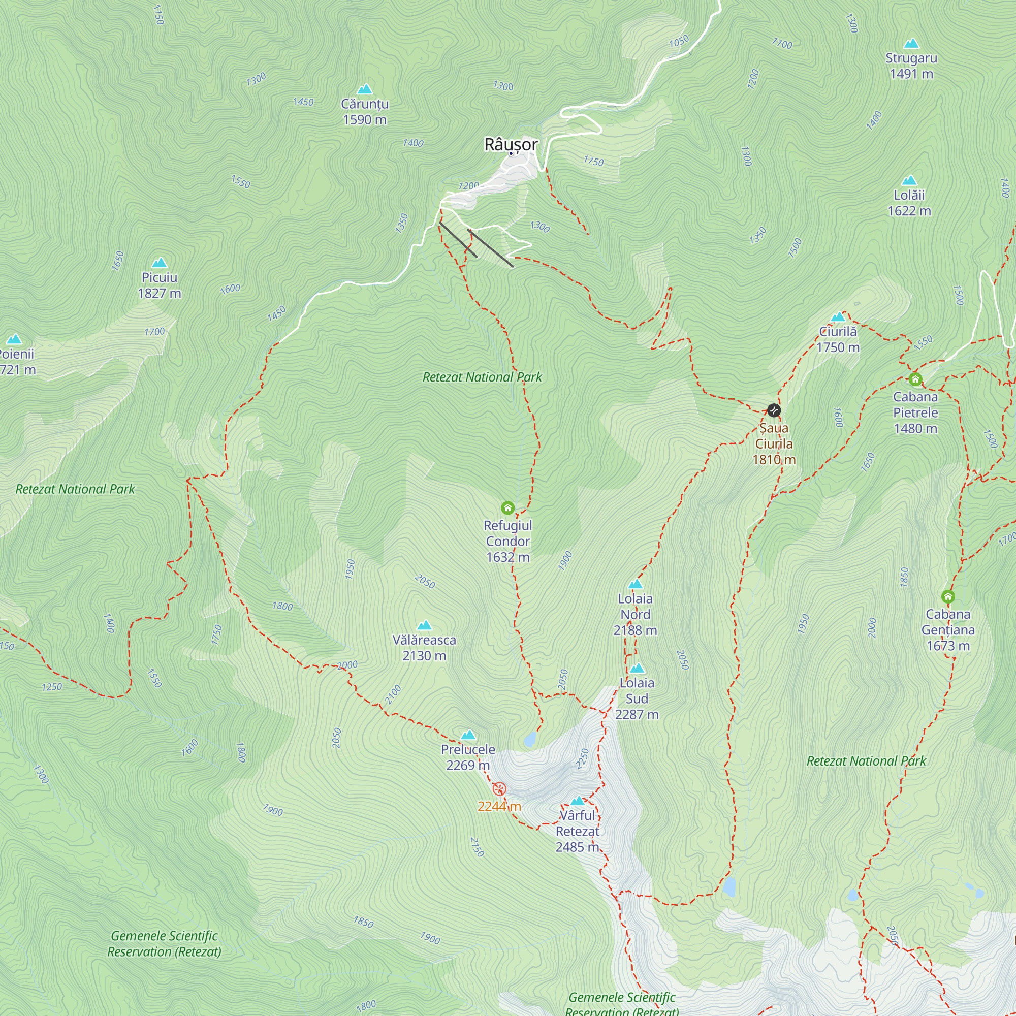 Refugiul Condor map