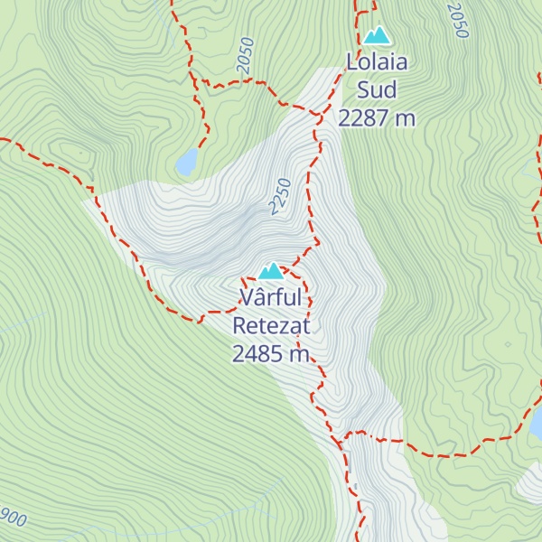 Map of Vârful Retezat