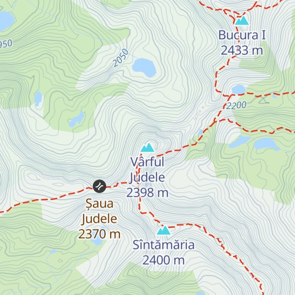Map of Vârful Judele