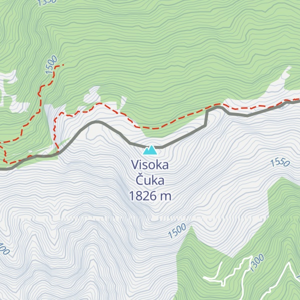 Map of Visoka Čuka