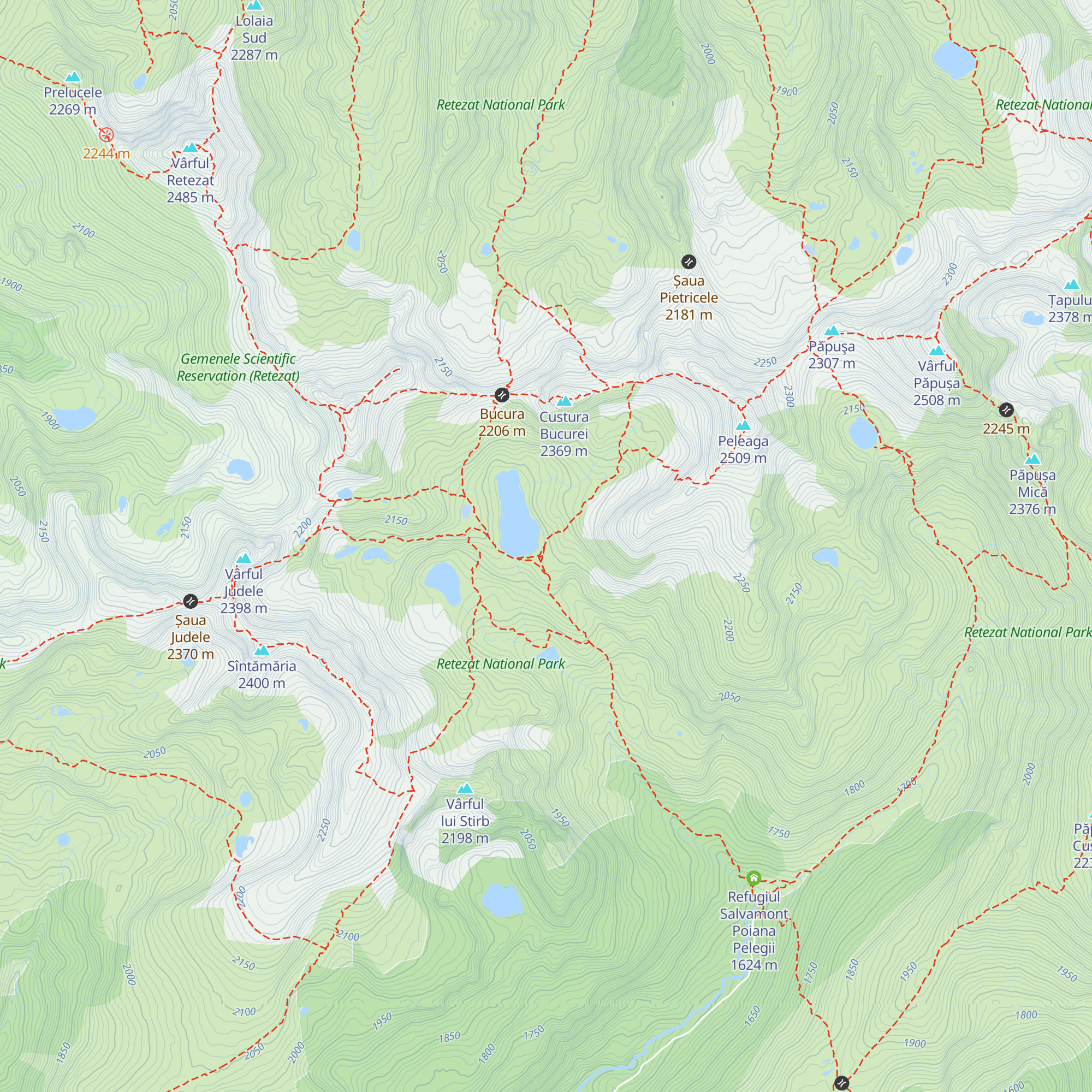 Refugiul Salvamont Bucura map