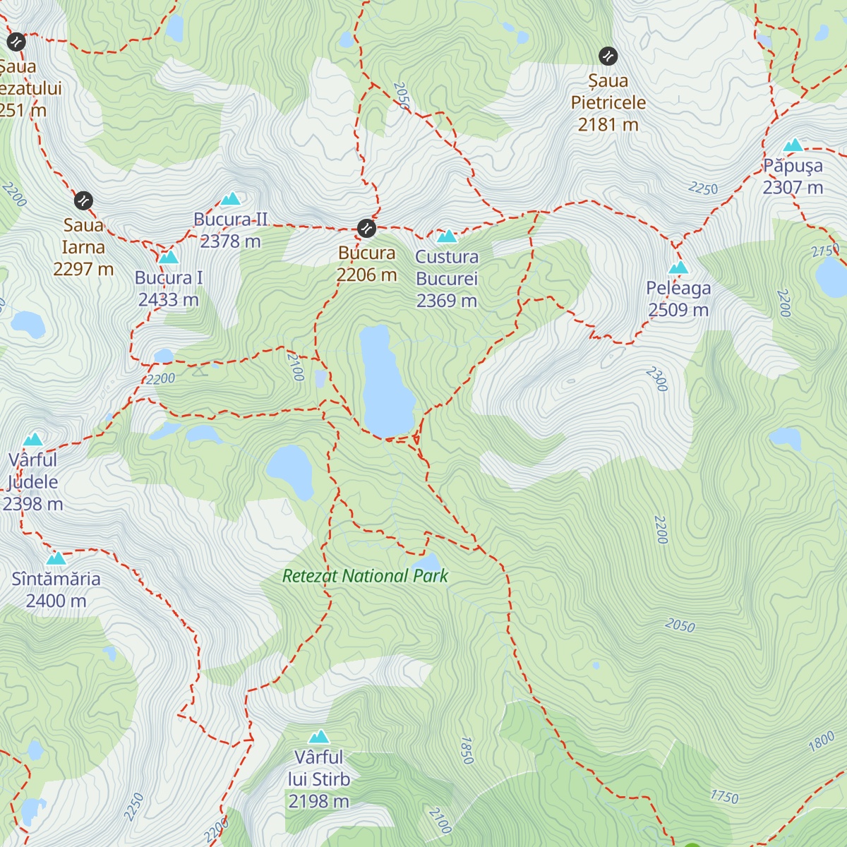 Refugiul Salvamont Bucura map