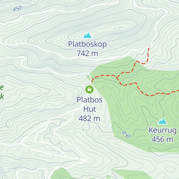Map of Platbos Hut