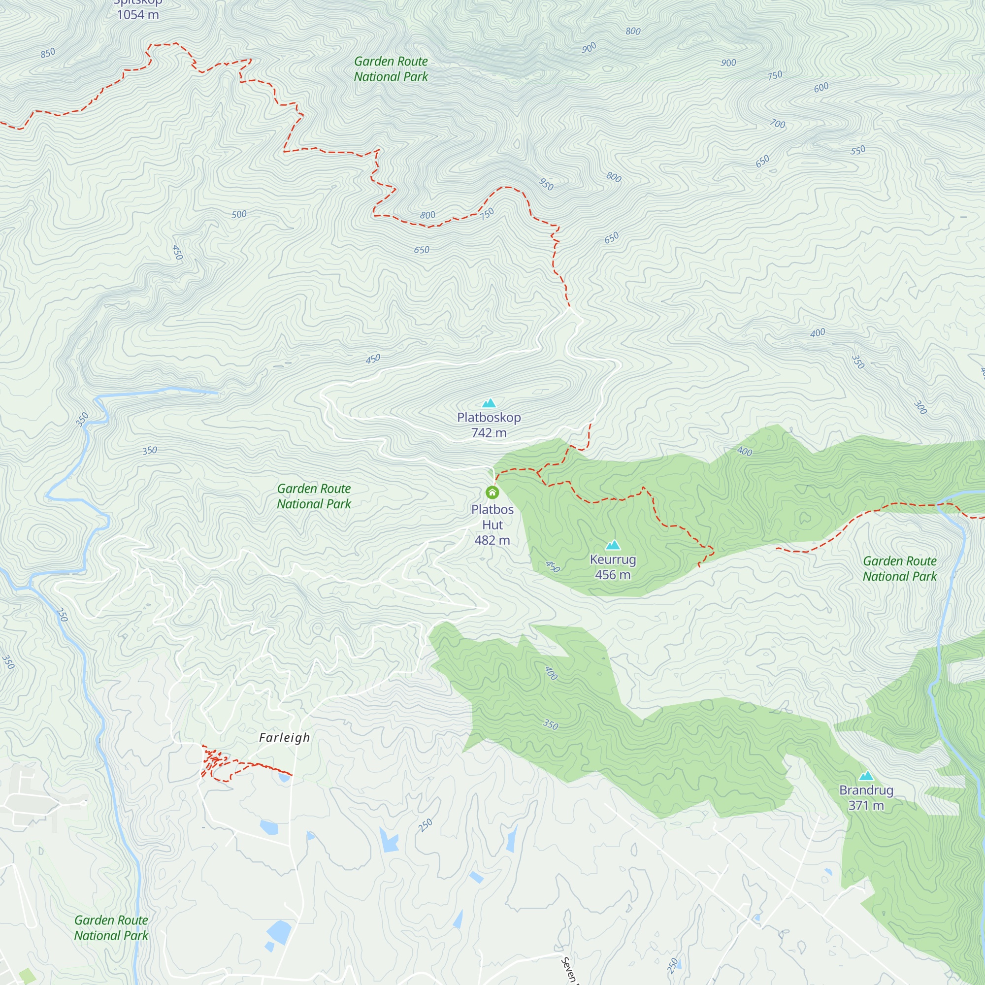 Platbos Hut map