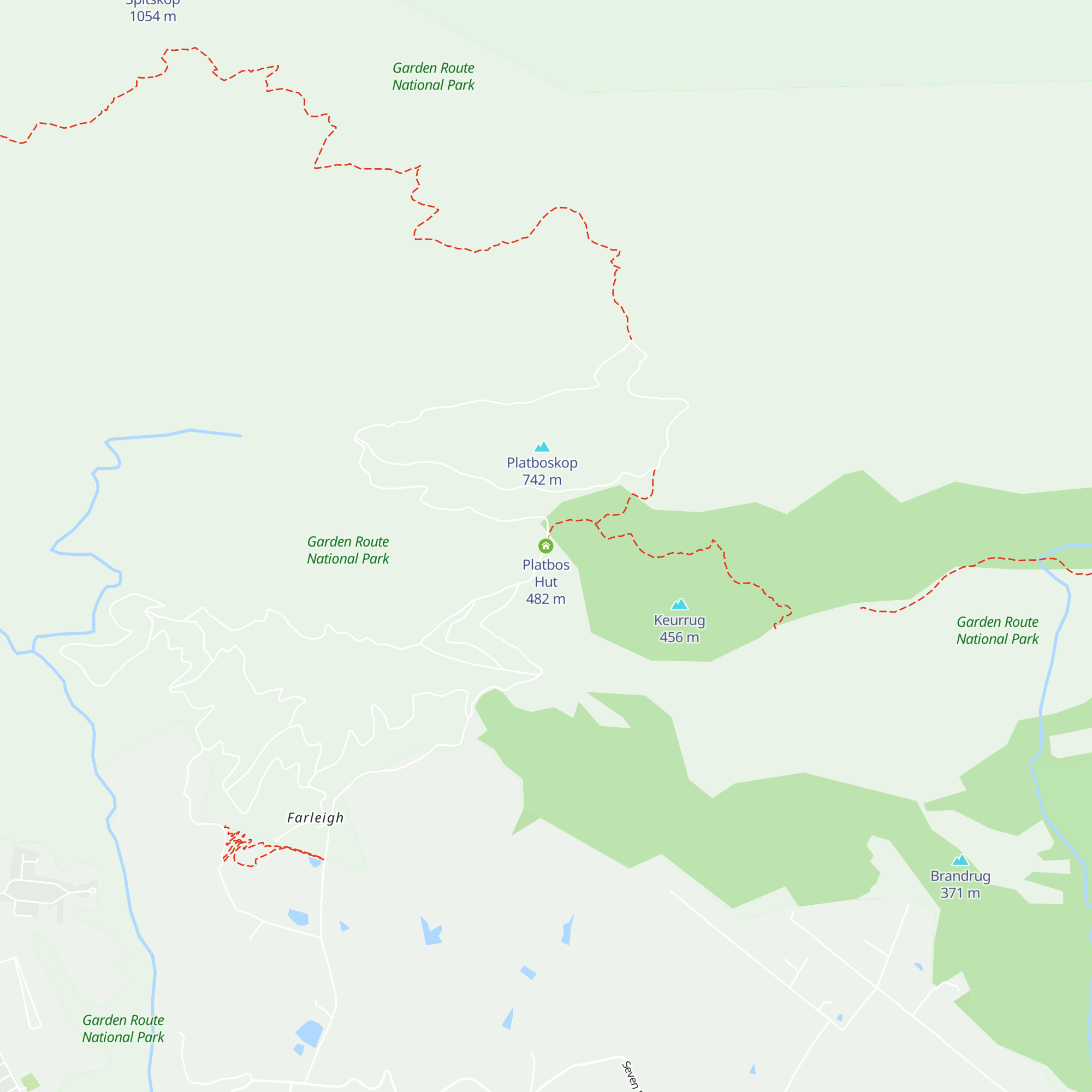 Platbos Hut map