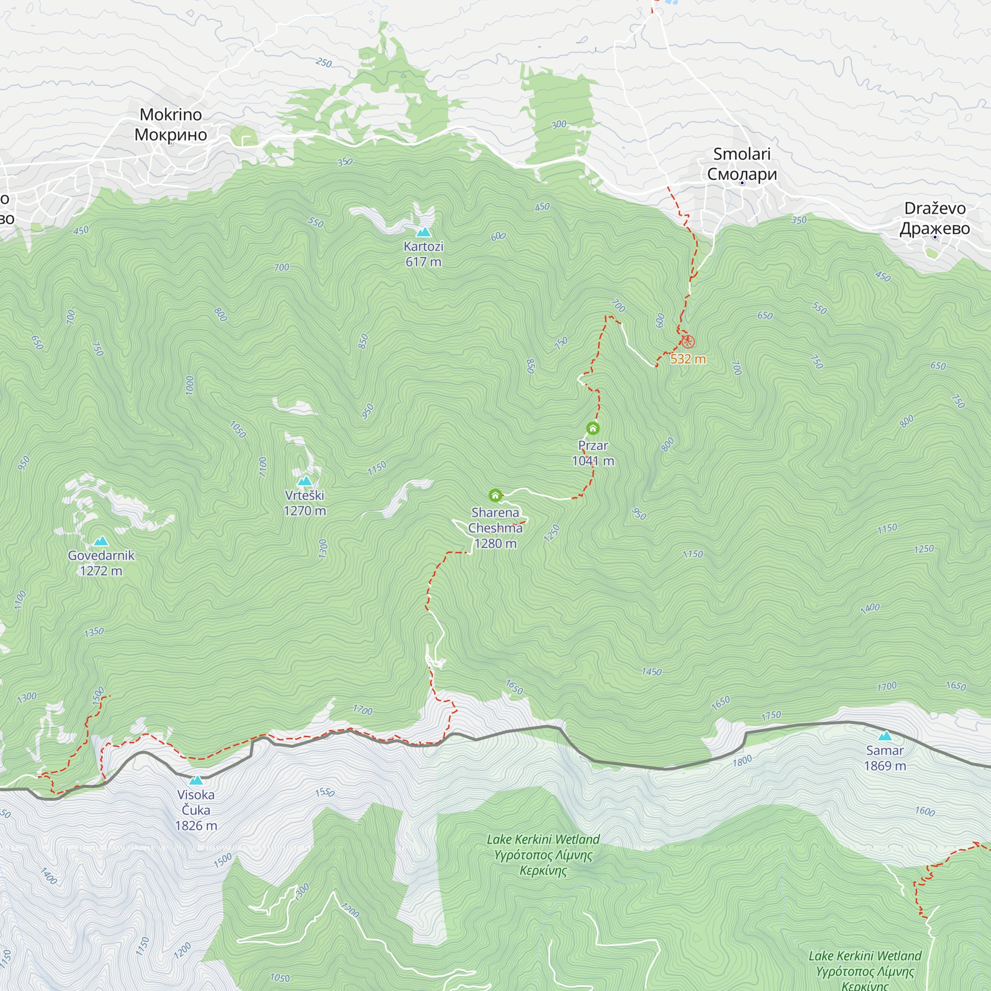 Sharena Cheshma map