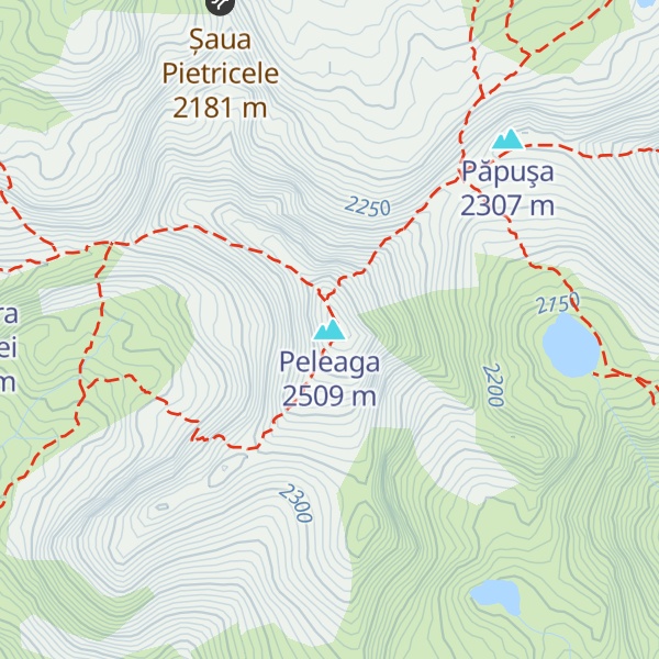 Map of Peleaga