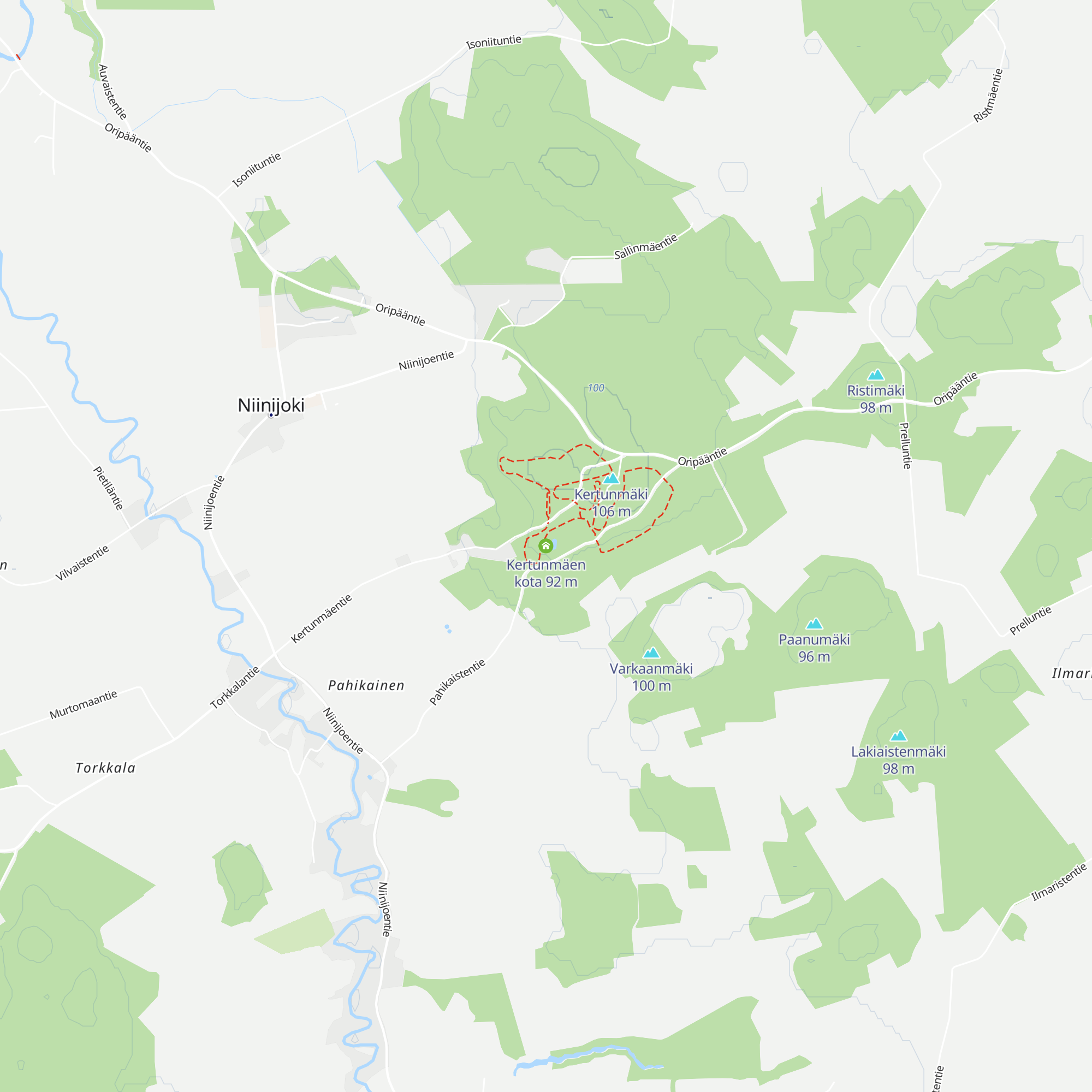 Kertunmäen kota map