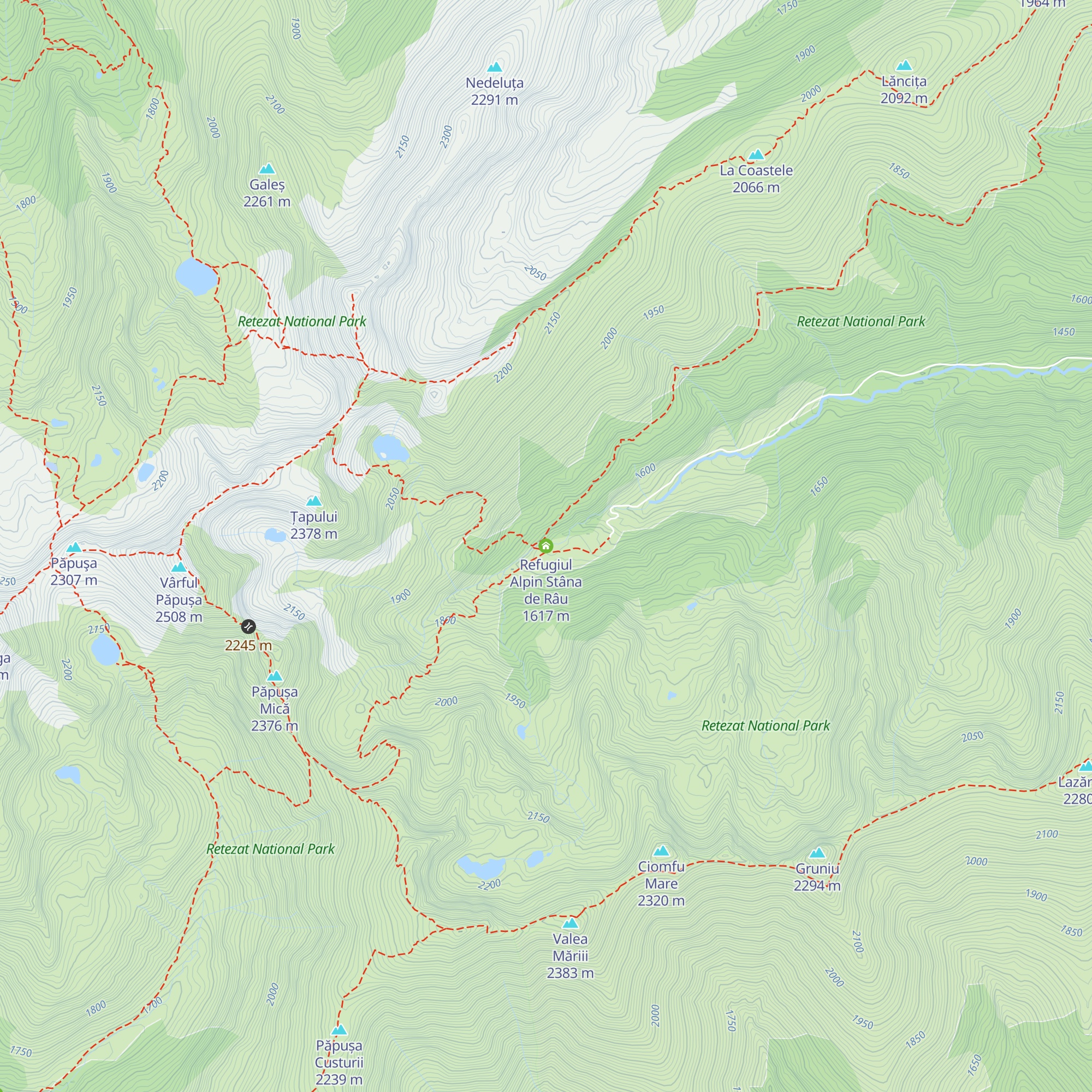 Refugiul Alpin Stâna de Râu map
