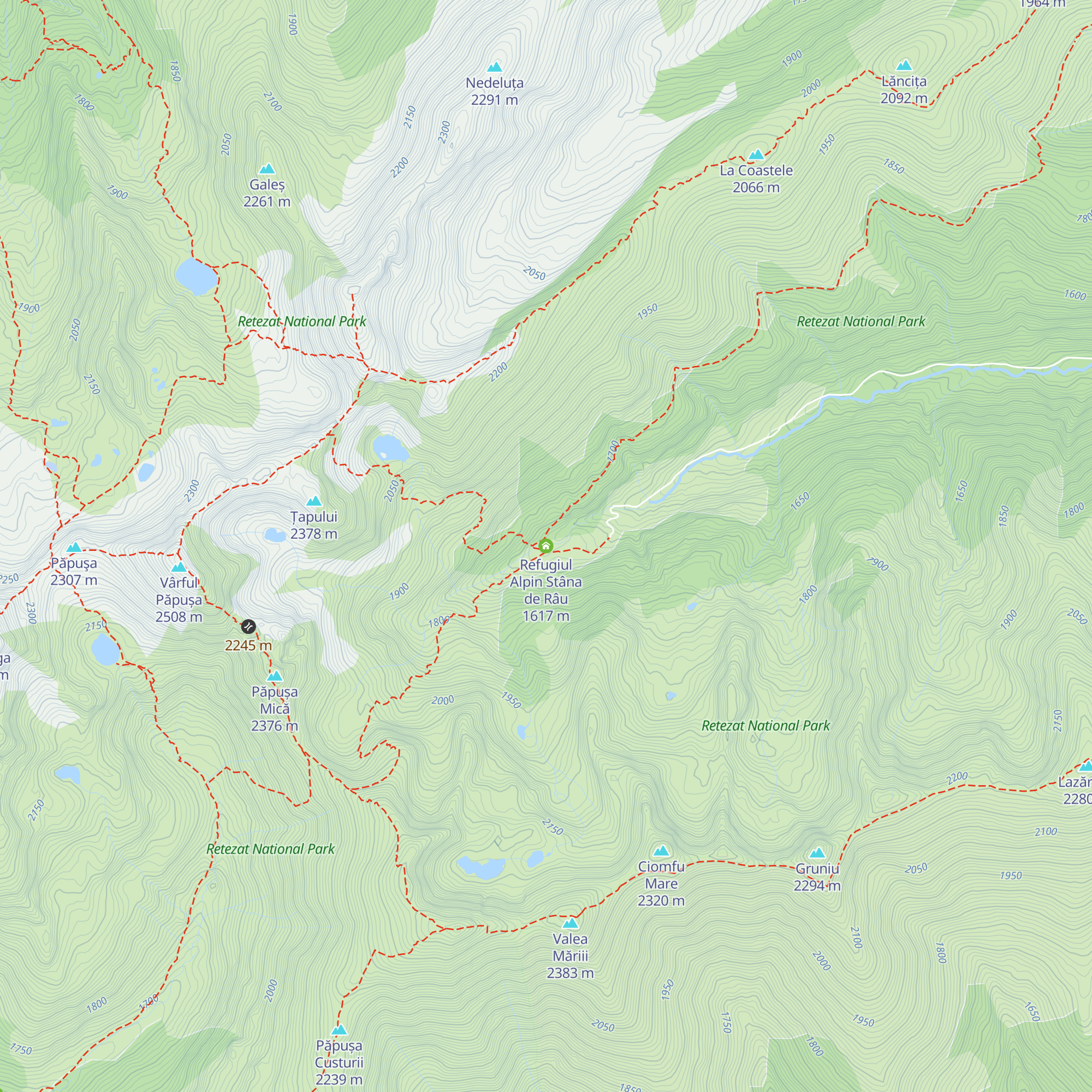 Refugiul Alpin Stâna de Râu map