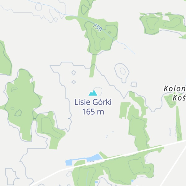 Map of Lisie Górki