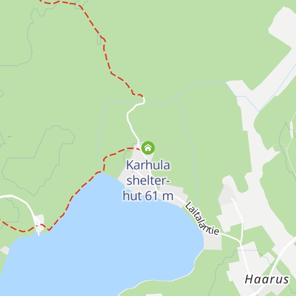 Map of Karhula shelter-hut