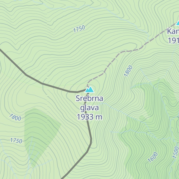 Map of Srebrna glava