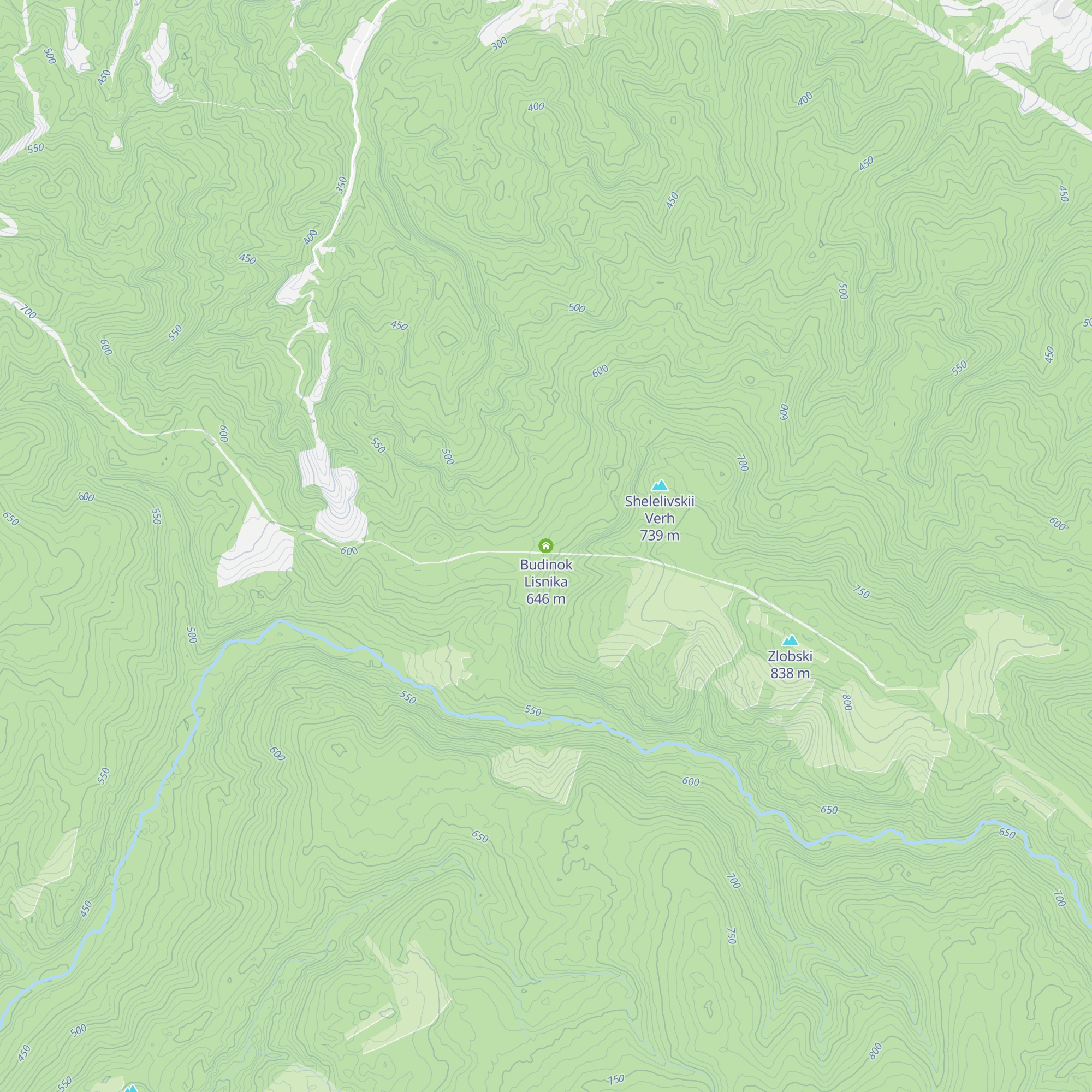 Budinok Lisnika map