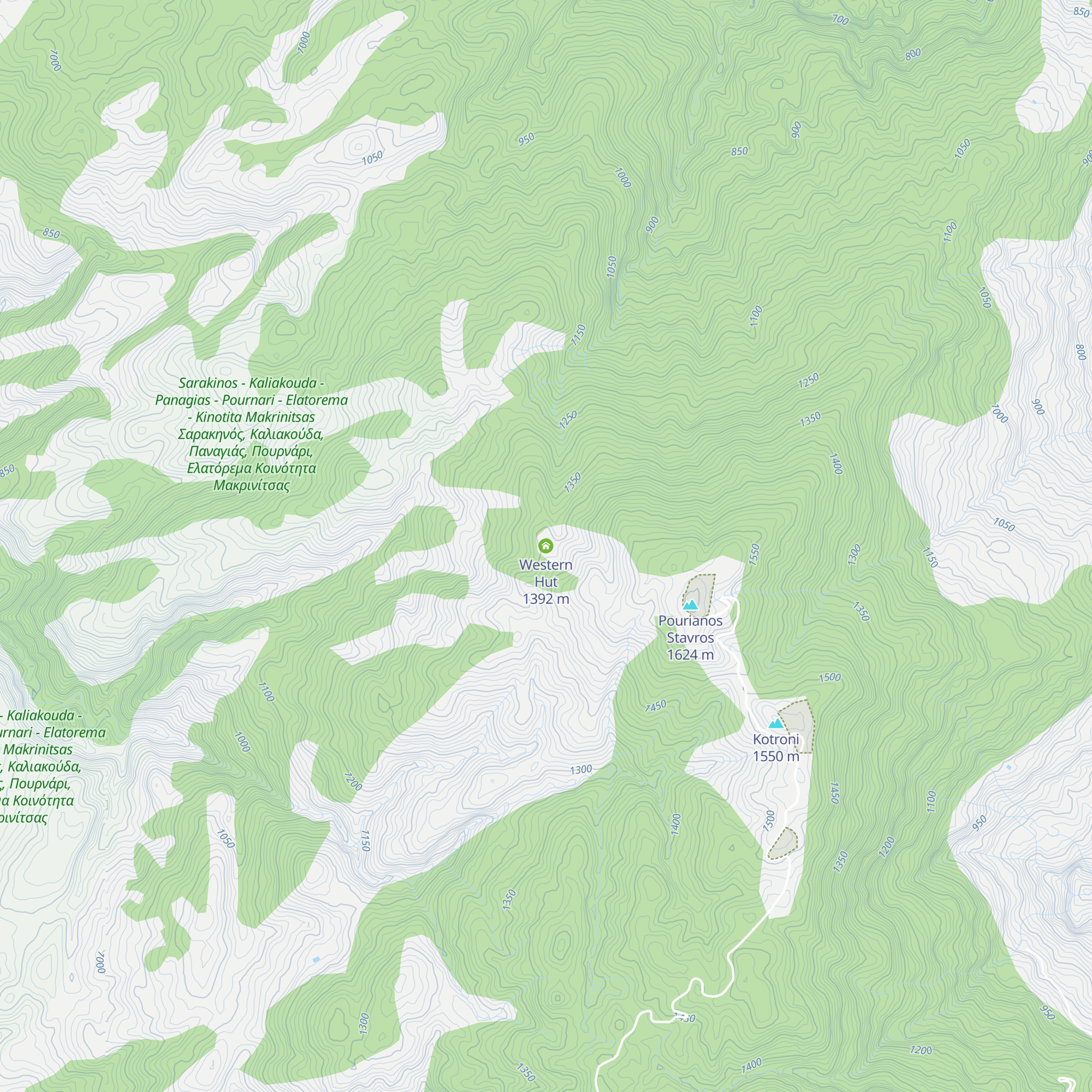 Western Hut map