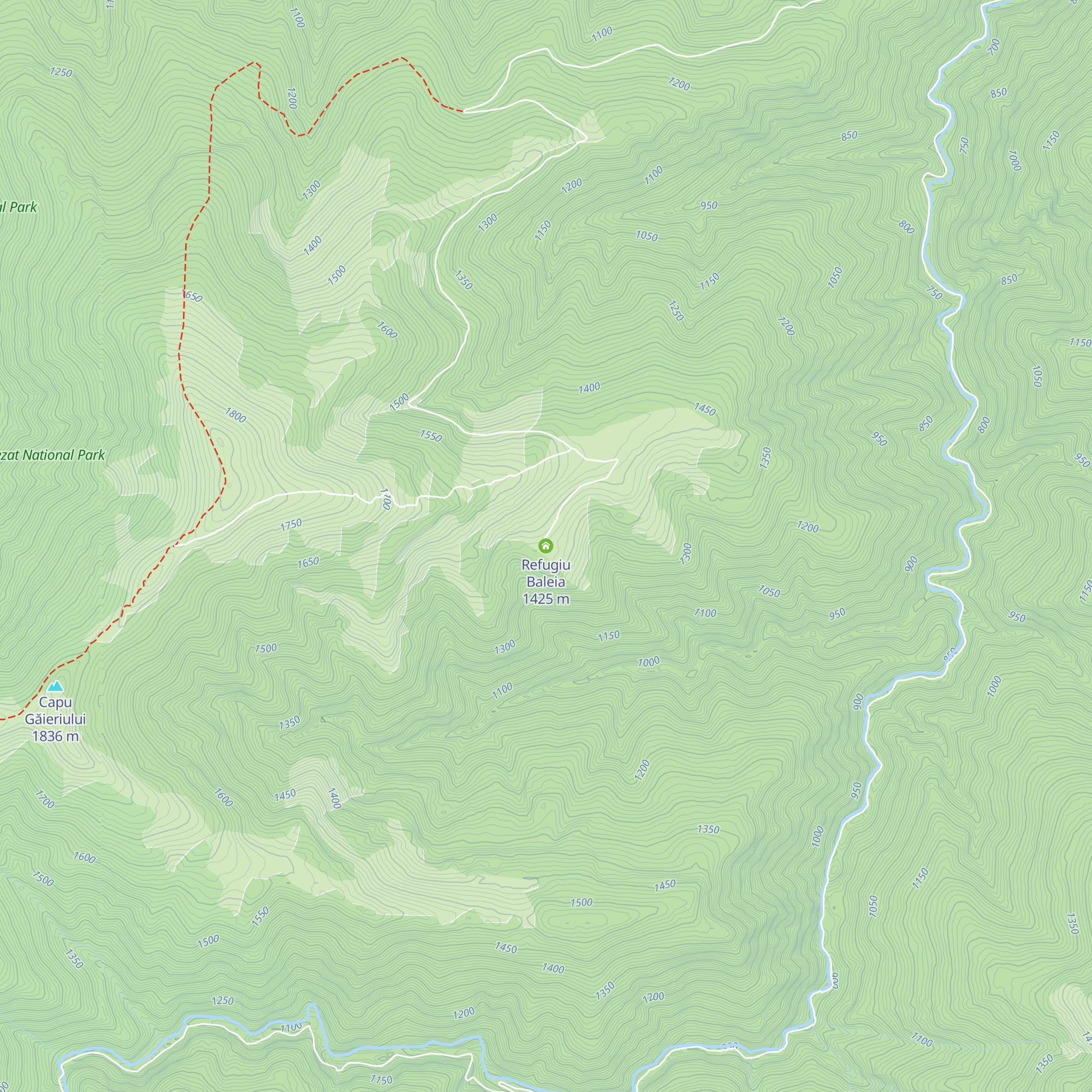 Refugiu Baleia map