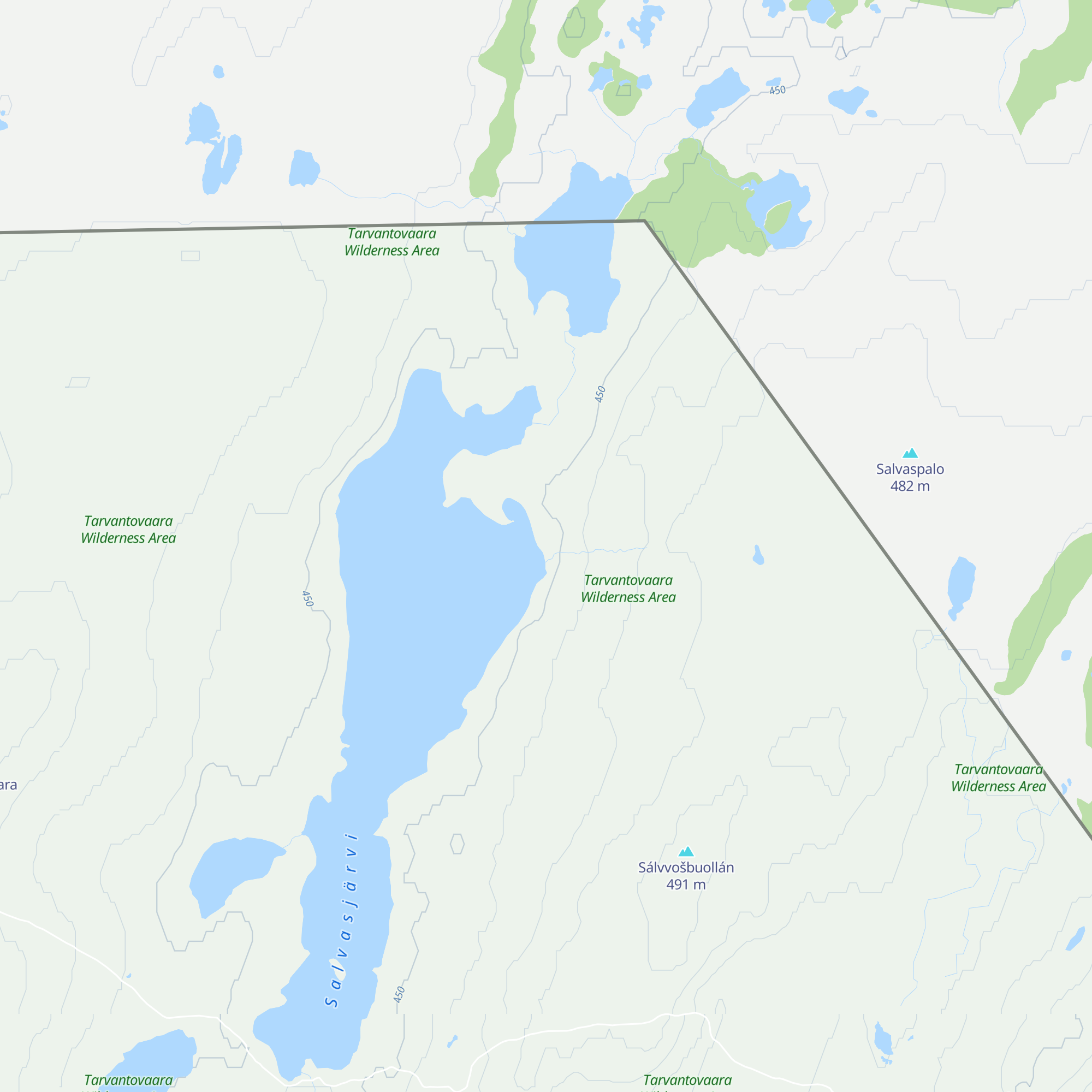 Salvasjärvi autiotupa map