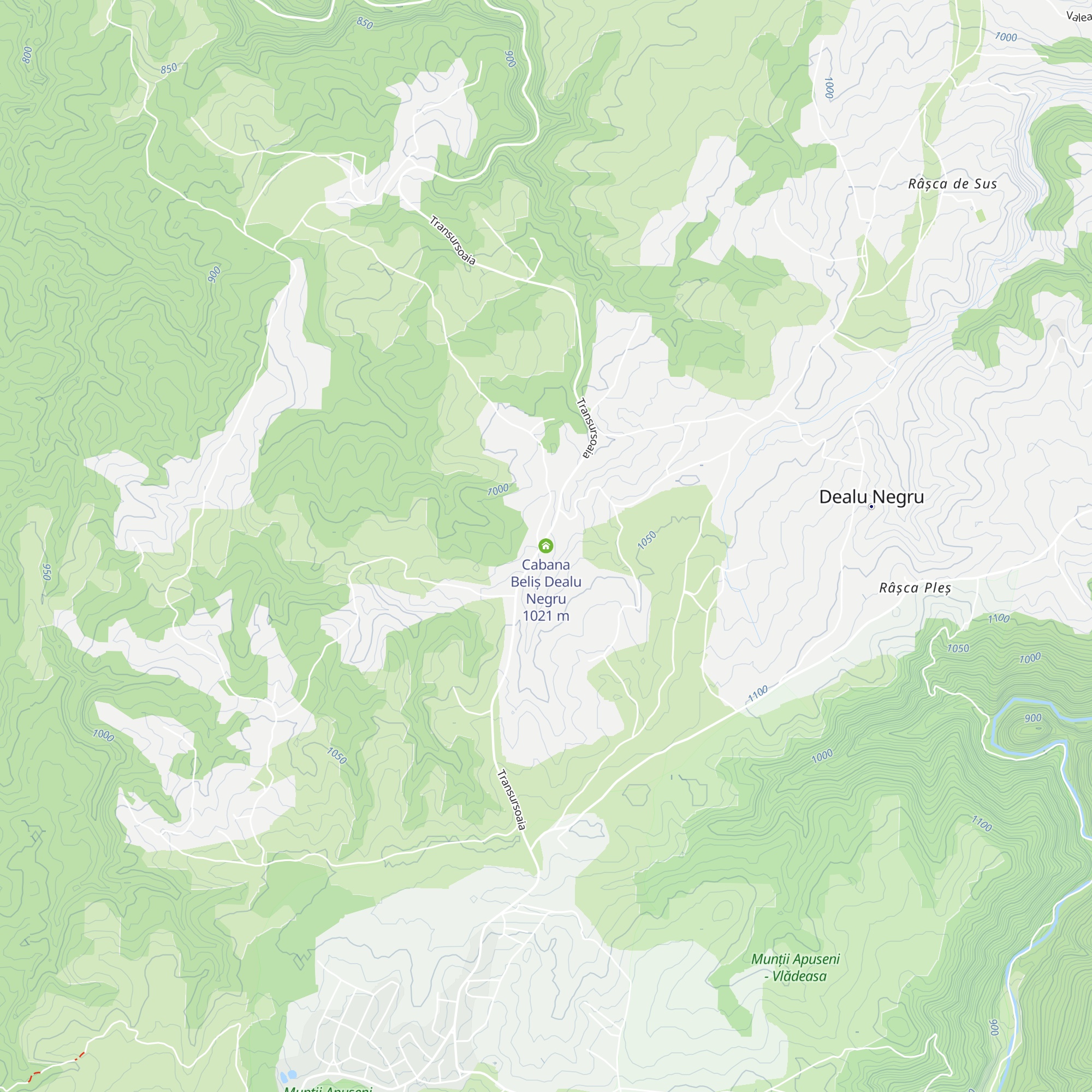 Cabana Beliș Dealu Negru map