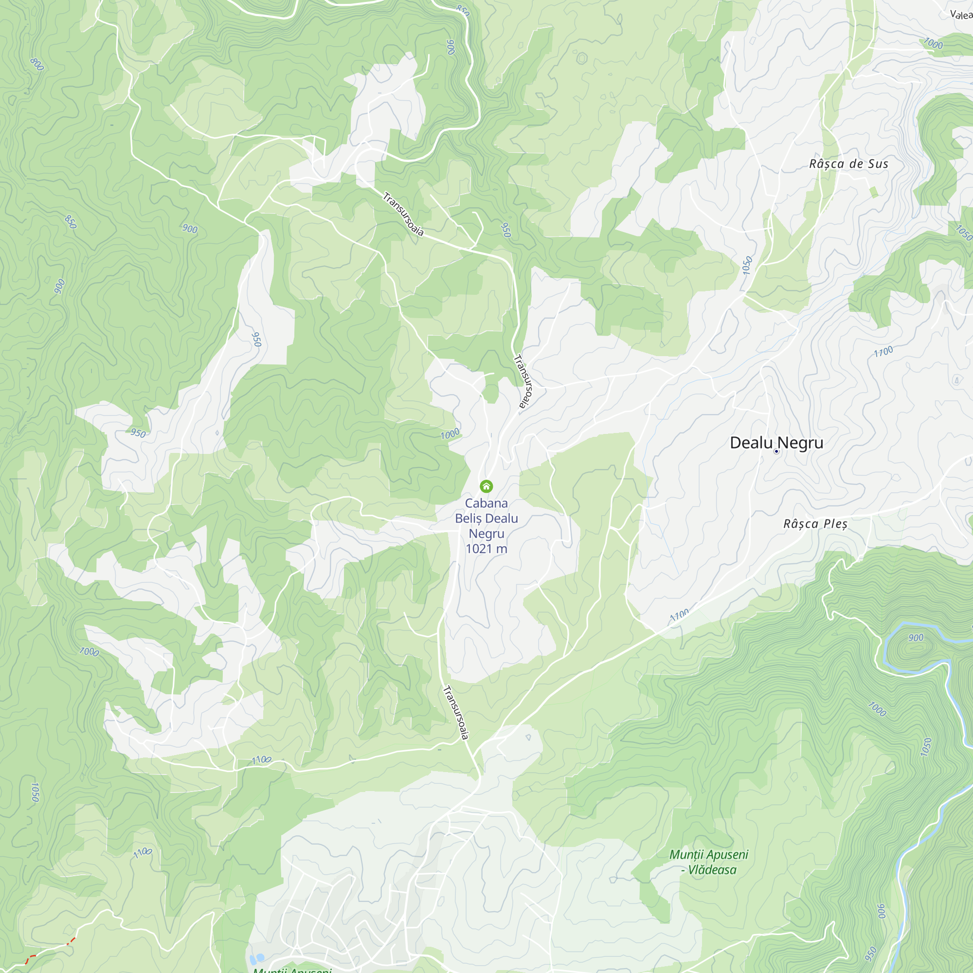 Cabana Beliș Dealu Negru map