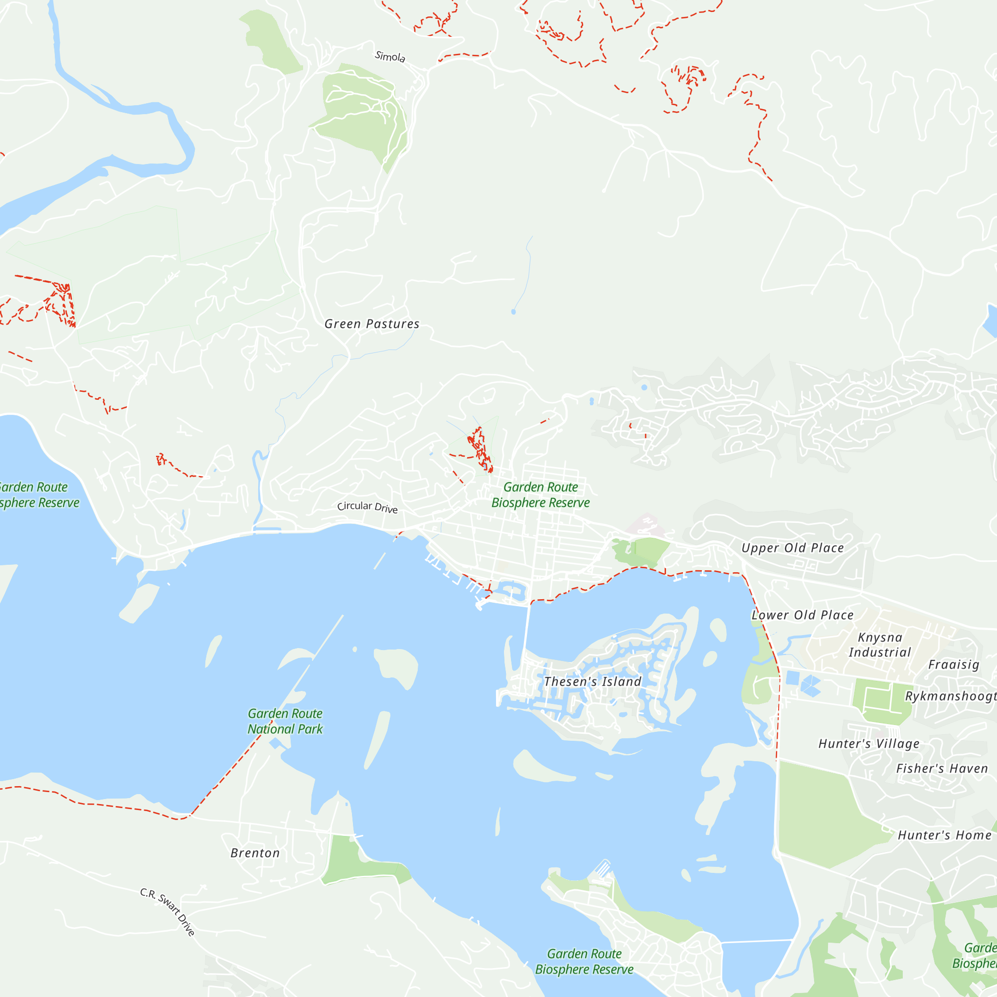 Knysna Tourism Information map