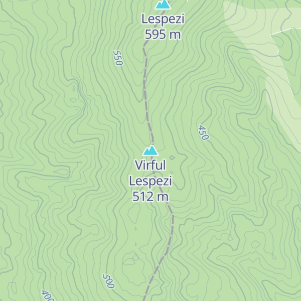 Map of Virful Lespezi