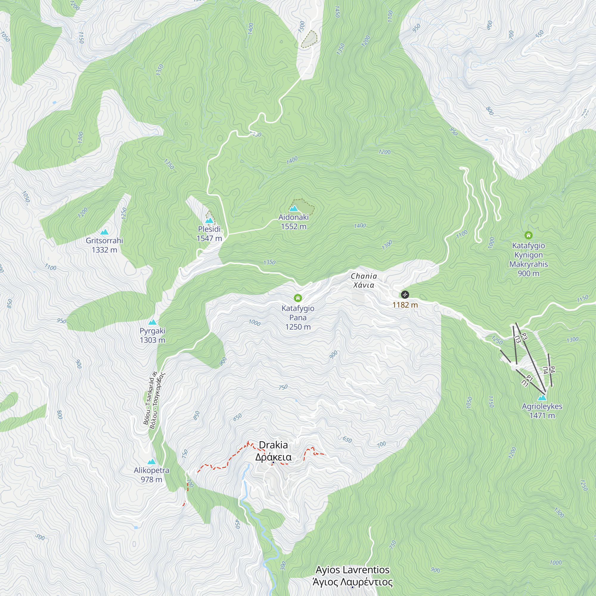 Katafygio Pana map