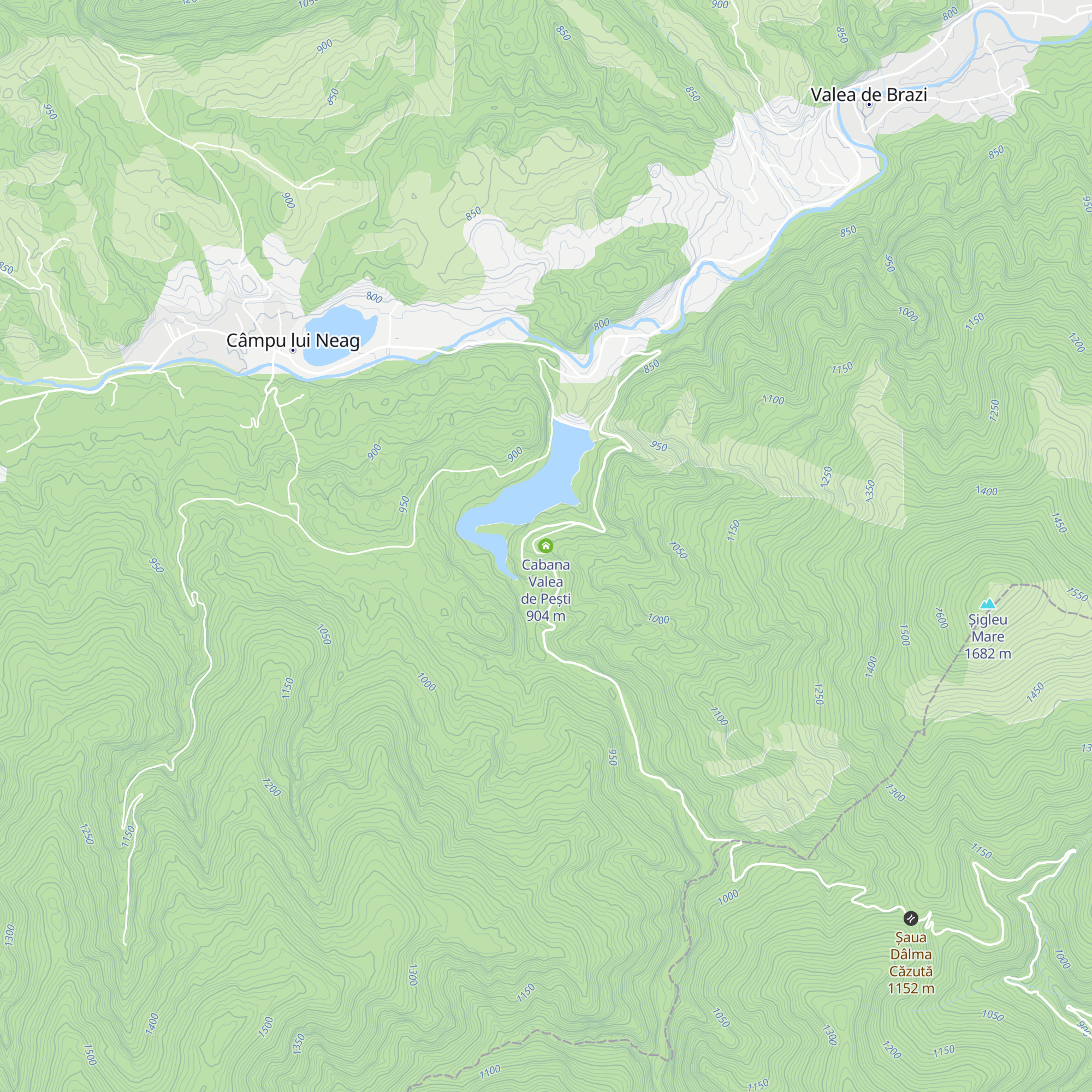 Cabana Valea de Pești map