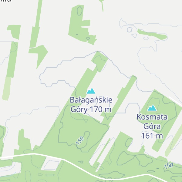 Map of Bałagańskie Góry