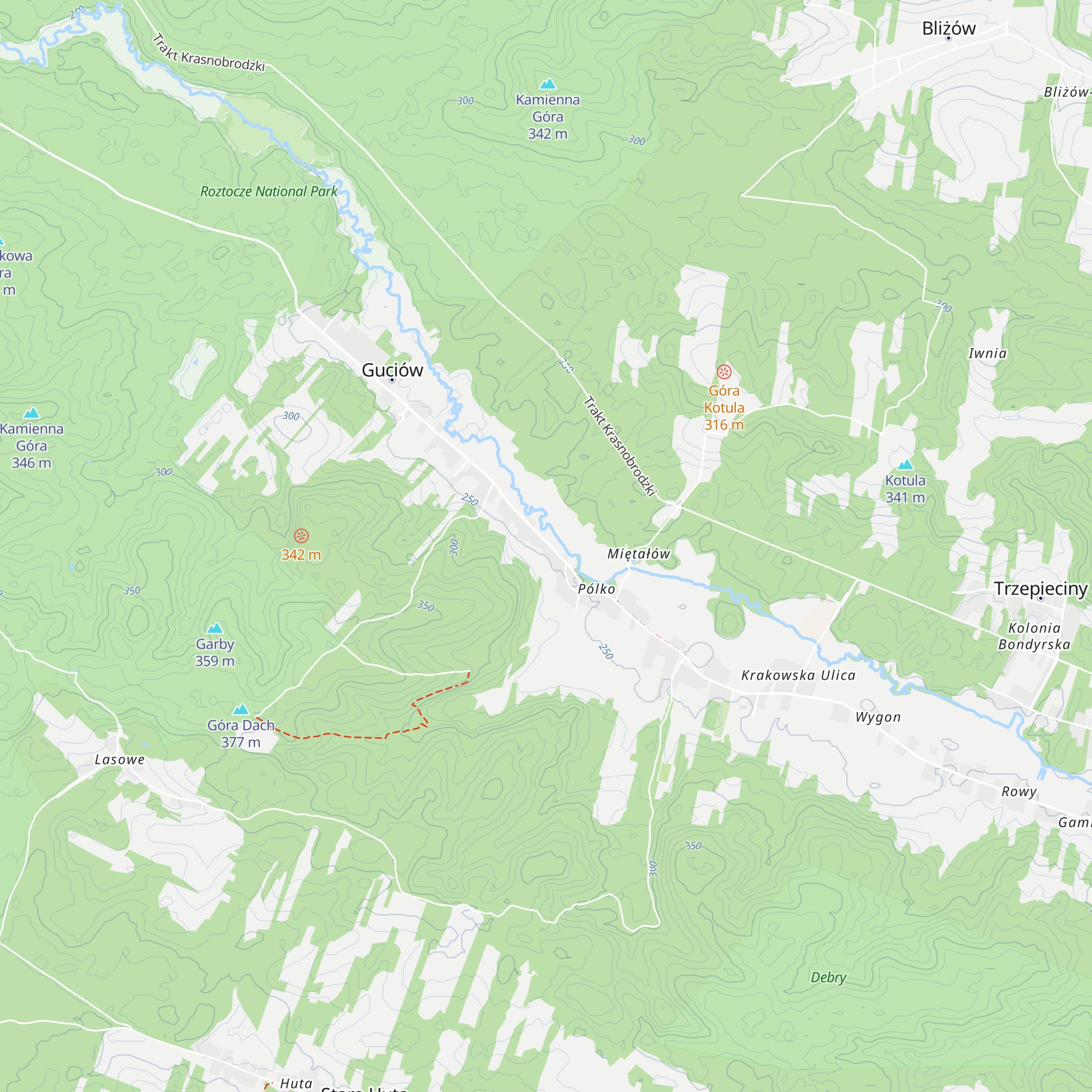 Chatka na Roztoczu map