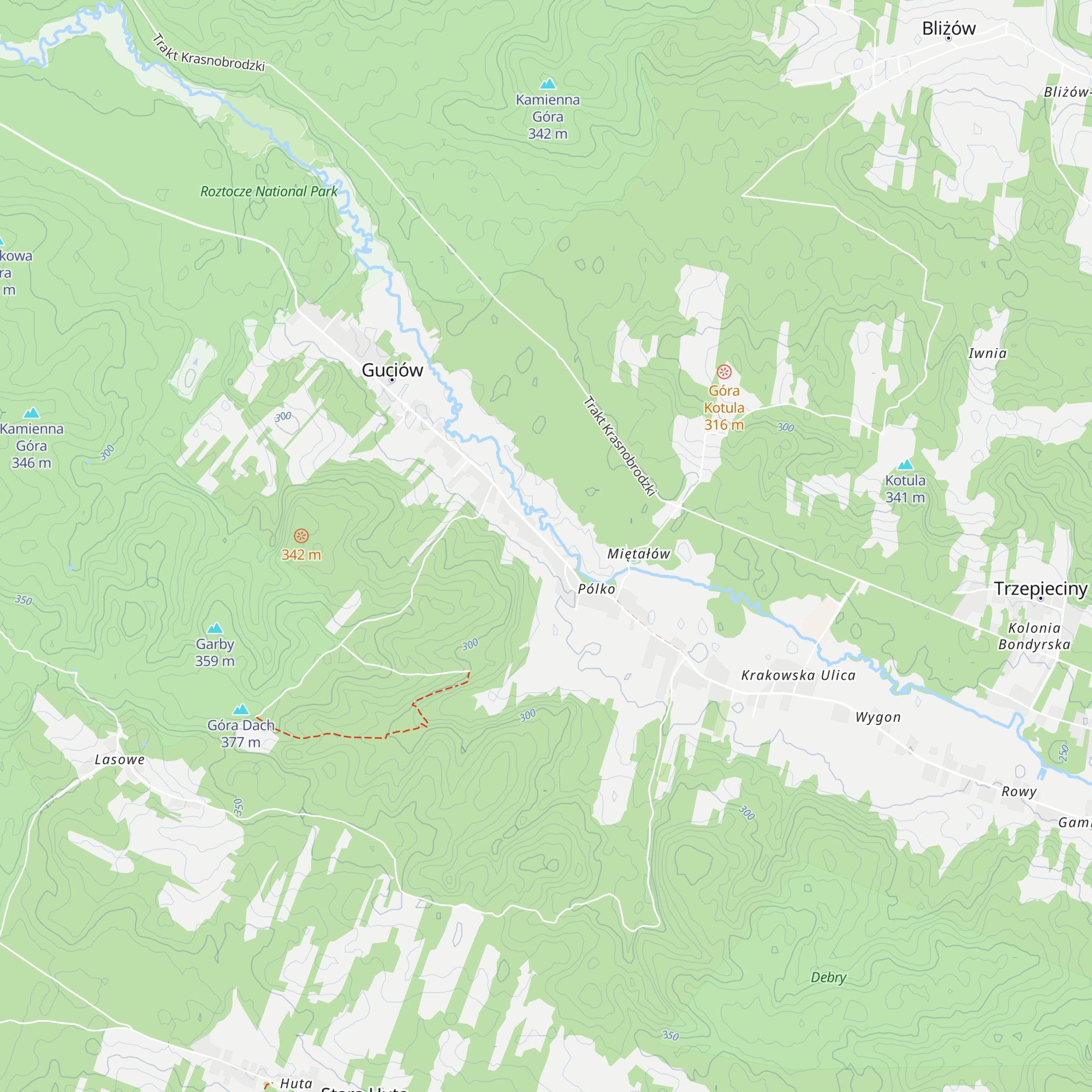 Chatka na Roztoczu map