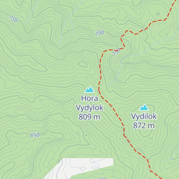 Map of Hora Vydylok